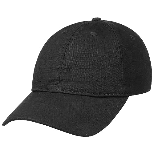 Lipodo Waxed Cotton Cap - Unisex - Basecap für alle Jahreszeiten - Wasserabweisend - Einheitsgröße schwarz One Size von Lipodo