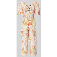 Lipsy Jumpsuit mit floralem Muster in Weiss, Größe 38 von Lipsy