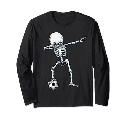 Dabbing Skelett Fußball T-Shirt Jungen Kinder Halloween Totenkopf Langarmshirt Dabbing Skelett Fußball T-Shirt Jungen Kinder Halloween Totenkopf Langarmshirt von Lique Soccer