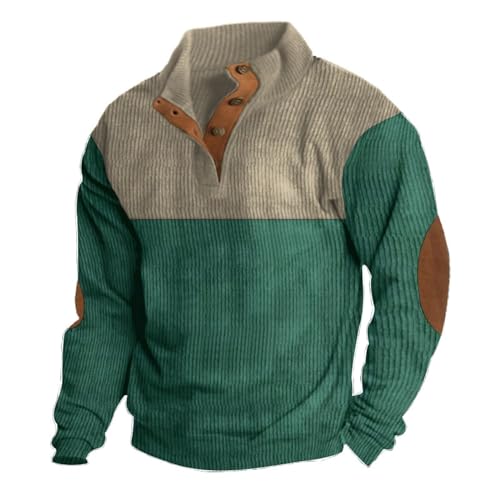 Litale Cord Hemd herrenGelber Damen Pullover Famili Kostum Hoodie Mit Totenkopf Herren Herren Blau T-Shirts Männer Pinkfarbener Pulli Tunika Mit Rosenmuster Jeans Jacken Herren Schwarz(Green,XXL von Litale