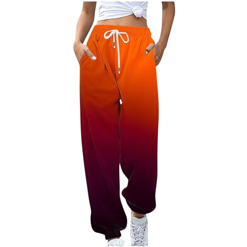 Litale Damen Hose Couple Pyjama Set Fleece Pyjamahose Yoga Hose Damen Damen-Yogahose Freizeithosen Für Frauen Weite Hose Damen Palazzo Hose Damen Frauen Weihnachten Pyjamas(Red,S) von Litale