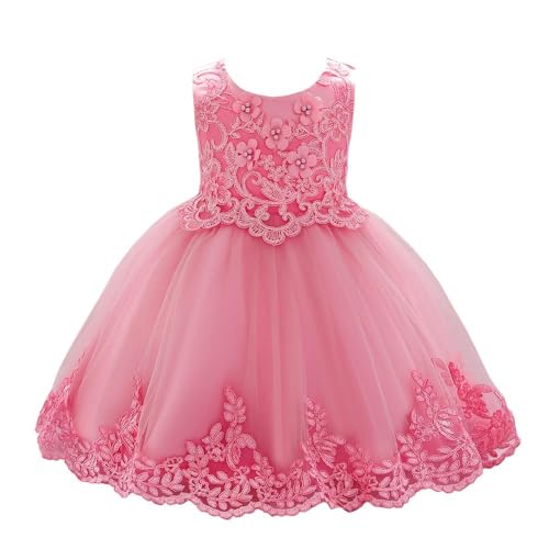 Lito Angels Baby Mädchen Hochzeit Blumenmädchen Weihnachten Kleid Kleidung Ballkleid Größe 12-18 Monate 86, Rosarot (Tag-Nummer 90) von Lito Angels