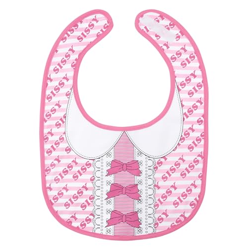 LittleForBig Baumwoll Wasserdichtes Babydoll Bedrucktes Erwachsenen Lätzchen mit Verstellbarem Klettverschluss - Hübsches Rosa Sissy Lätzchen LittleForBig Baumwoll Wasserdichtes Babydoll Bedrucktes Erwachsenen Lätzchen mit Verstellbarem Klettverschluss - Hübsches Rosa Sissy Lätzchen von LittleForBig