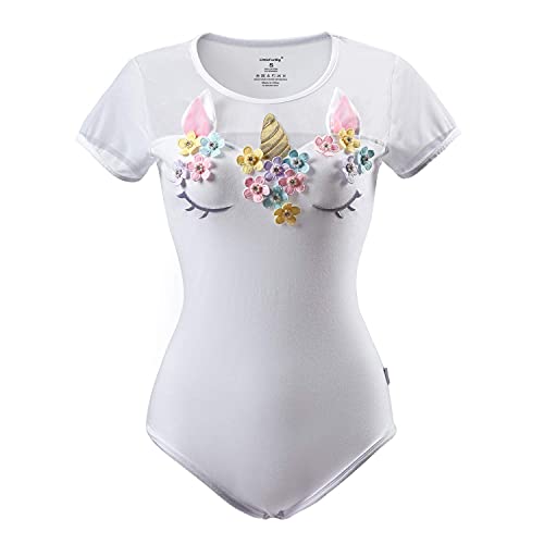 LittleForBig Baumwolle Strampler Onesie Pyjamas Bodysuit –Einhorn Weiß M von LittleForBig