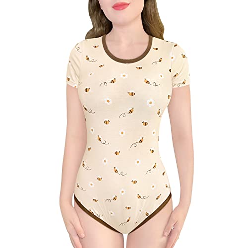 LittleForBig Baumwolle Strampler Onesie Pyjamas Bodysuit-Honey Strampler Braun M von LittleForBig