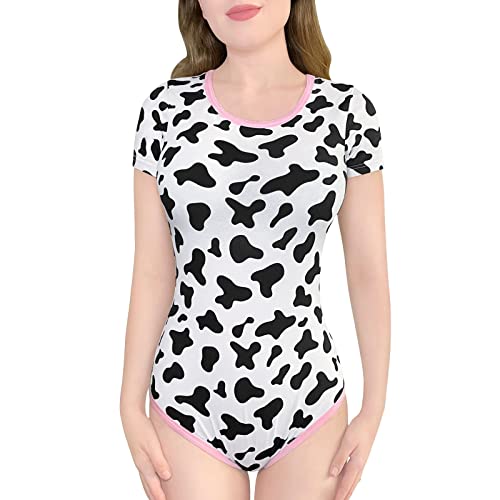 LittleForBig Baumwolle Strampler Onesie Pyjamas Bodysuit-Milchkuh Strampler Weiß XL von LittleForBig