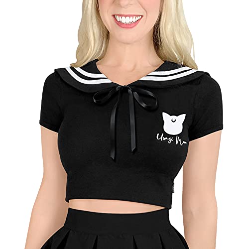 LittleForBig Kawaii Seemann Kragen bauchfreie Top–Usagi Sailor Luna Schwarz S von LittleForBig