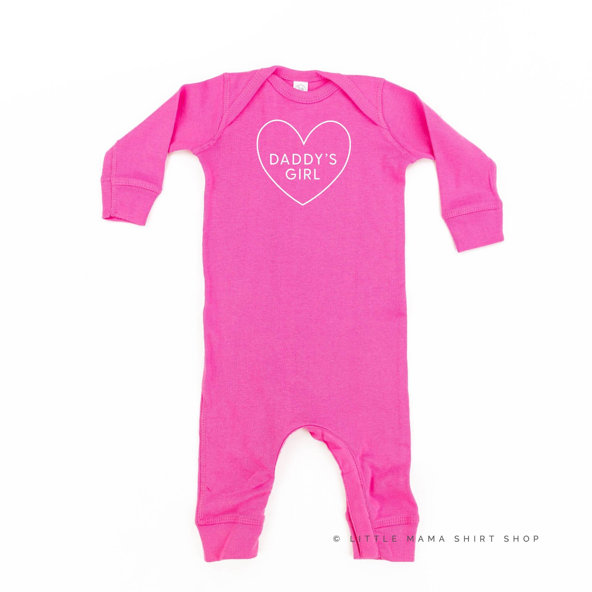 Daddy's Girl | Herz Rund - One Piece Baby Schläfer | Valentinsgruß-strampler Valentinstag Outfit Liebe Mein Vater T-Shirt von LittleMamaShirtShop