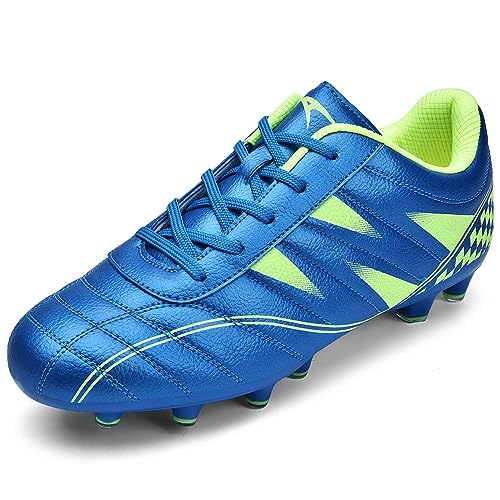 Littleplum Fußballschuh Kinder Fussballschuhe Footballschuhe Outdoor Athletic Soccer Schuhe Z01,A Blau Grün,38 EU von Littleplum