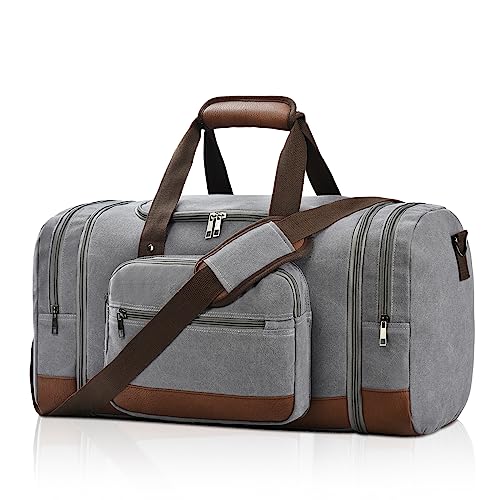 Duffle Bag for Travel,Carry on Bag Travel Bags for Men Duffel Bag Overnight Weekend Bag Convenient Carry On Luggage Bags, GRAU von Litvyak