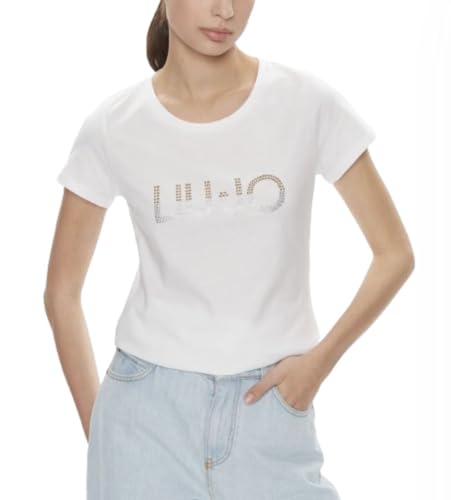 T shirt donna Liu Jo con logo strass bianco ES24LJ44 VA4216 JS923 XL von Liu Jo