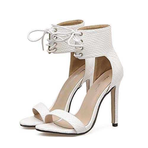 LiuGUyA High Heels 12CM Damenschuhe Damensandalen,White-35 von LiuGUyA