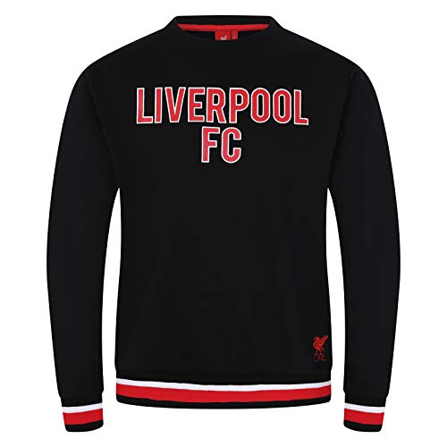 Liverpool FC - Herren Sweatshirt mit Vereinswappen - Offizielles Merchandise - Schwarz mit Aufschrift - M von Liverpool FC