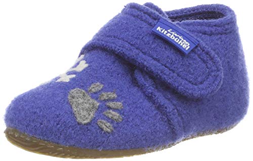 Living Kitzbühel Baby-Jungen Babyklett Applikation Eisbär Hausschuhe, Blau (Victoria Blue 558), 20 EU von Living Kitzbühel