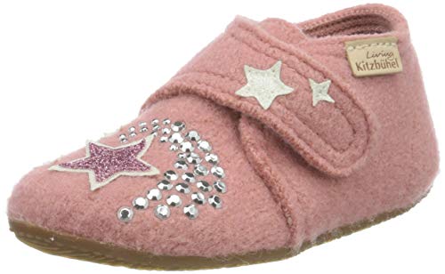 Living Kitzbühel Baby-Mädchen Babyklettschuh Einhorn & Stern Hausschuh, Ash Rose, 21 EU von Living Kitzbühel