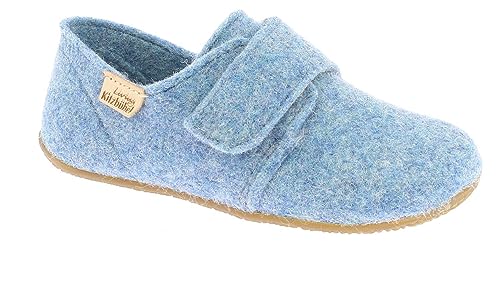 Living Kitzbühel Babyklettschuh Filz unifarben Hausschuh, Blue Mountain, 28 EU von Living Kitzbühel