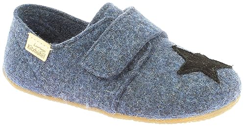 Living Kitzbühel Babyklettschuh Filz unifarben Hausschuh, Midnight Navy, 26 EU von Living Kitzbühel