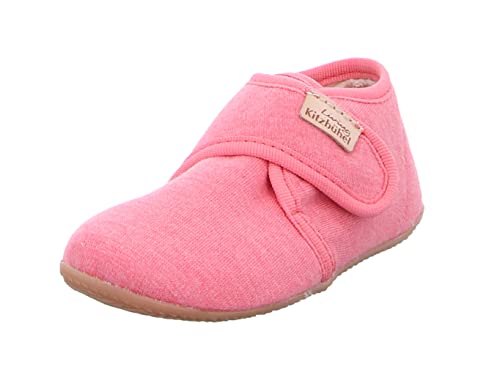 Living Kitzbühel Jungen Mädchen Babyklett. Jersey unifarben Hausschuh, Flamingo, 19 EU von Living Kitzbühel