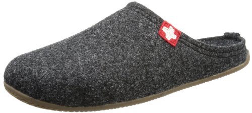 Living Kitzbühel Unisex-Erwachsene Pantoffel Schweizer Kreuz mit Fußbett Pantoffeln,Grau (Anthra 600), 42 EU von Living Kitzbühel