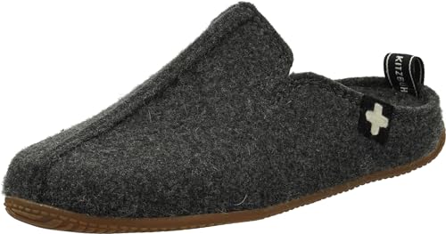 Living Kitzbühel Unisex Filzpantoffel Schweizer Kreuz Hausschuh, Anthra, 46 EU von Living Kitzbühel