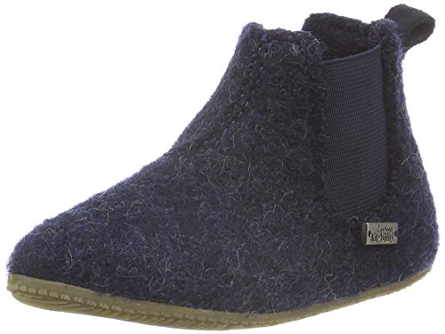 Living Kitzbühel Unisex-Kinder Chelsea Boots unifarben Hohe Hausschuhe, Blau (nachtblau 590), 23 EU von Living Kitzbühel