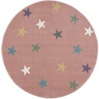 LIVONE Kinderteppich Happy Rugs Fame rosa/multi rund von Livone