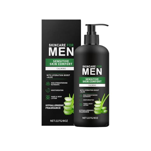 Aloe Vera Bodylotion für Männer, Firming Cream, Feuchtigkeitsspendende Körperpflege mit Natürlichen Inhaltsstoffen, Leichte Textur ohne Klebriges Gefühl, Schnell Einziehende Nicht Fettende Formel Aloe Vera Bodylotion für Männer, Firming Cream, Feuchtigkeitsspendende Körperpflege mit Natürlichen Inhaltsstoffen, Leichte Textur ohne Klebriges Gefühl, Schnell Einziehende Nicht Fettende Formel von Lixuitme