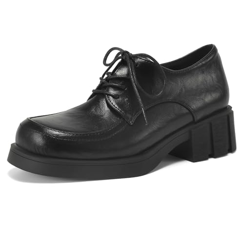 Lizoleor Klassische Blockabsatz Damen Pump Runde Zehen Plateau Komfort Chunky Heel Preppy Chic Retro Girl Schuluniform Schuhe Schwarz Gr 38 EU/39Cn Lizoleor Klassische Blockabsatz Damen Pump Runde Zehen Plateau Komfort Chunky Heel Preppy Chic Retro Girl Schuluniform Schuhe Schwarz Gr 38 EU/39Cn von Lizoleor