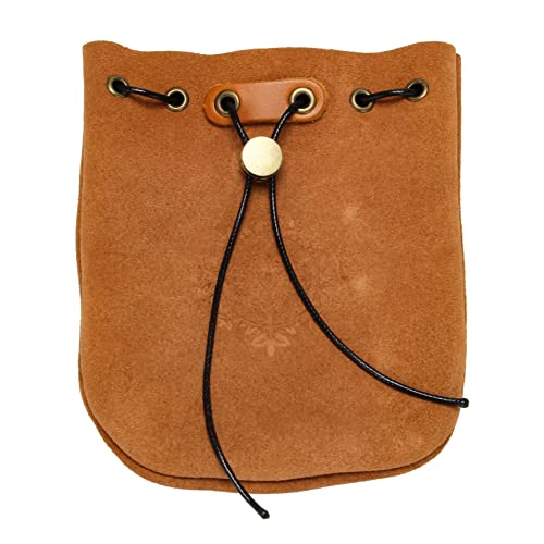 Outdoor Leder Günstige Münze Geldbörse Münze Tasche Kordelzug Beutel Kalebasse Schmuck Verpackung Taschen, braun, Vintage von Lodokdre