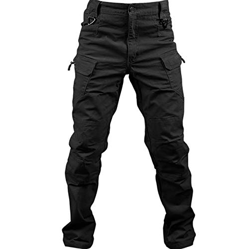 Loeay Herren Cargo Regular Hosen Army Combat Work Hosen Military Tactical Casual Multi Pockets Hosen Walking Kletterhosen Schwarz S von Loeay