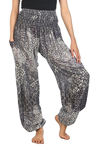 Lofbaz Damen Boho Haremshose Festival Outfit Sommerhose Leicht Yogahose Pumphose Hippie Hose Kleidung Sommer Hosen - Peacock 3 Schwarz B M Lofbaz Damen Boho Haremshose Festival Outfit Sommerhose Leicht Yogahose Pumphose Hippie Hose Kleidung Sommer Hosen - Peacock 3 Schwarz B M von Lofbaz