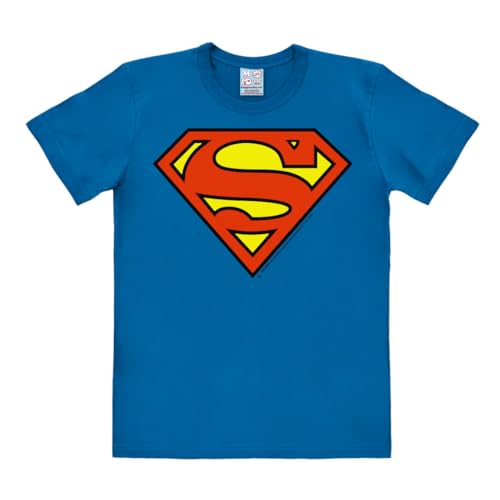 Logoshirt® DC Comics I Superman I Logo Clean I T-Shirt Print I Damen & Herren I kurzärmlig I blau I Lizenziertes Originaldesign I Größe S von Logoshirt