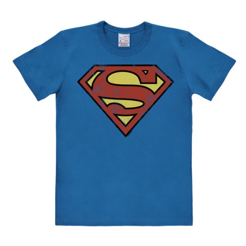 Logoshirt® DC Comics I Superman Logo I T-Shirt Print I Damen & Herren I kurzärmlig I blau I Lizenziertes Originaldesign I Größe XL von Logoshirt