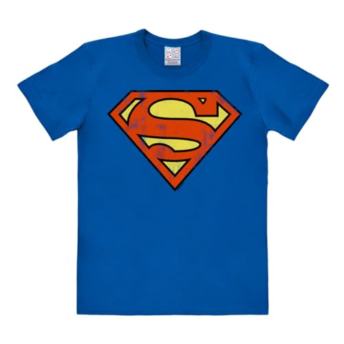 Logoshirt® DC Comics I Superman Logo I T-Shirt Print I Damen & Herren I kurzärmlig I blau I Lizenziertes Originaldesign I Größe XXL von Logoshirt