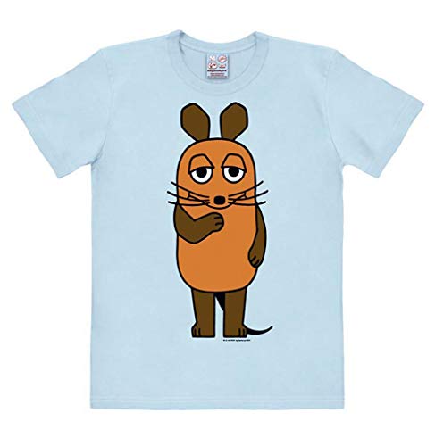 Logoshirt® TV I Die Sendung mit der Maus I Maus I T-Shirt Print I Damen & Herren I kurzärmlig I hellblau I Lizenziertes Originaldesign I Größe 4XL von Logoshirt