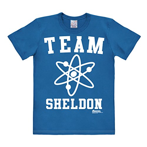 Logoshirt® The Big Bang Theory I Team Sheldon I T-Shirt Print I Damen & Herren I kurzärmlig I blau I Lizenziertes Originaldesign I Größe S von Logoshirt