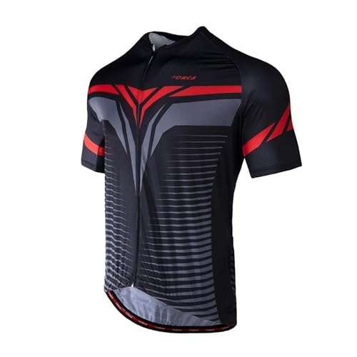 Lohca Rennrad Trikot Herren Kurzarm, Fahrrad Trikot, Schnelltrocknend Reflektierender Fahrradtrikot, Radtrikot, Radsport Funktionsshirt, Men's Cycling Jersey von Lohca