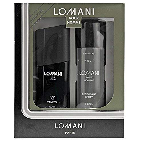Lomani - 2-teiliges Geschenkset mit 94 ml Eau de Toilette Spray, 187 ml Deodorant Spray, 2 Stück. von Lomani