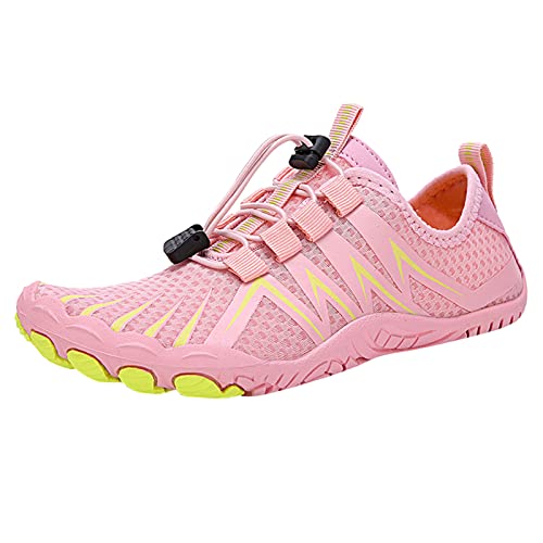 Barfuss Schuhe Damen Sommer Wanderschuhe Bequem Outdoor Sommerschuhe Gr Laufschuhe Wildling Breite Füße Trekkingschuhe Sneakers Unisex Neon Barfussschuhe Watschuhe Minimalschuhe von Lomelomme