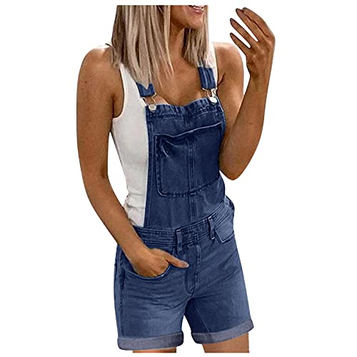 Lomelomme Jeans Latzhose Damen Blauer Arbeitslatzhose Arbeits 90Er Jahre Jeanslatzhose Arbeitshose Kurz Jeans Overall Arbeitslatzhose Jeans Jumpsuits Damen Große Größen Dunkelblau L von Lomelomme