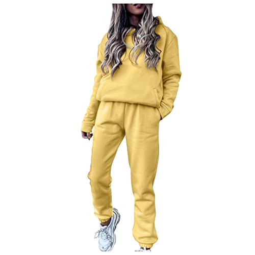 Jogginganzug Damen - Overall Damen Sommer Fitness Business Sweat Off Festival Jogginganzug Pullover Sweatshirts Beige Lang Kleidung Loungewear Cider Frau Sommerbekleidung Homewear Leinenanzug von Lomelomme