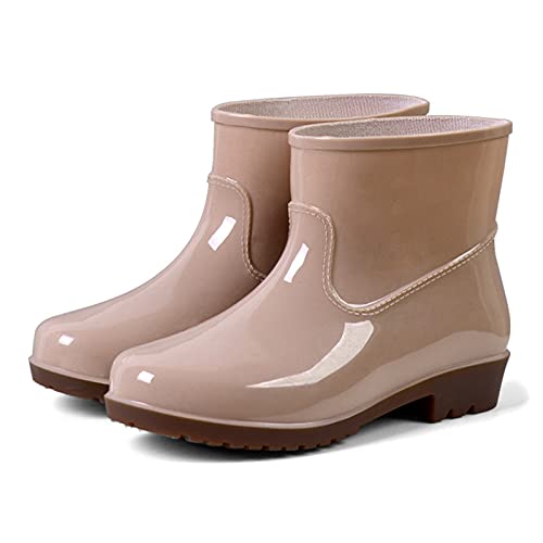 Lomelomme Gummistiefel Damen wasserdicht Regenstiefel rutschfeste Halbhoch Stiefel Kurz Rain Boots Gummi Regen Stiefel von Lomelomme