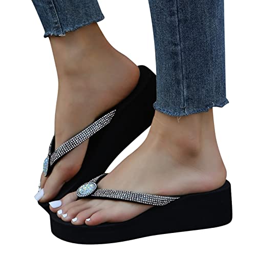 Zehentrenner Damen Flip Flops Mode 42 Flache Schuhe Zehentrenner Elegant Frauen Peep Toe Comfort Flip Flops Sommerschuhe Sandals Flach Sommer Freizeitschuhe Pantoletten Sandalen von Lomelomme