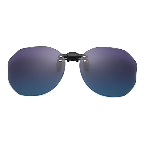 Long Keeper Sonnenbrillen Aufsatz Brille Damen Herren Clip On Sonnenbrille Polarisiert für Brille Runde Sonnenbrille Zum Aufstecken mit UV Schutz von Long Keeper