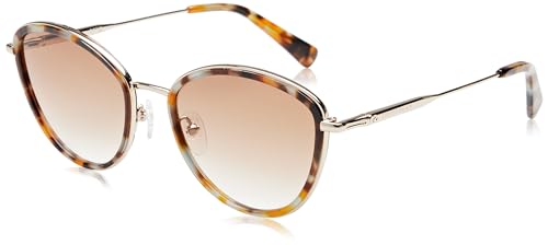 Longchamp Unisex LO170S Sunglasses, 717 Gold/Aqua Caramel Havana, 54 von Longchamp