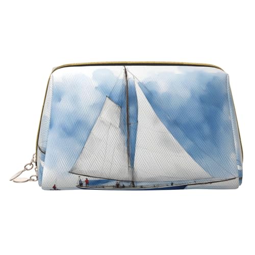 Longzehao Kosmetiktasche mit Segelboot-Motiv, Leder, Reißverschluss, Kosmetiktasche, Reise-Organizer, Kulturbeutel, Clutch, Blau, Weiss/opulenter Garten, Einheitsgröße Longzehao Kosmetiktasche mit Segelboot-Motiv, Leder, Reißverschluss, Kosmetiktasche, Reise-Organizer, Kulturbeutel, Clutch, Blau, Weiss/opulenter Garten, Einheitsgröße von Longzehao