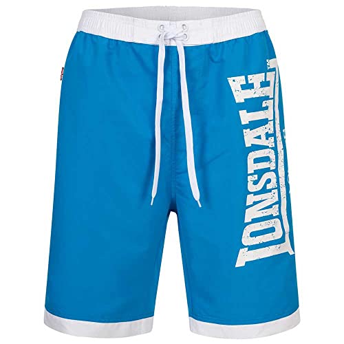 Lonsdale Herren Beachshorts Normale Passform CLENNELL, Blue/White XXL, 113268 von Lonsdale