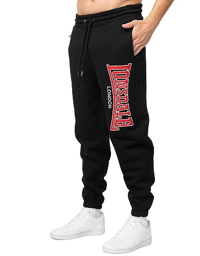 Lonsdale Herren Jogginghose Normale Passform COIREE Black/Red/White 3XL, 117483 von Lonsdale