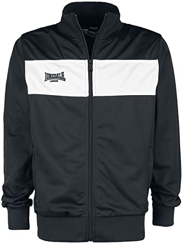 Lonsdale Herren Trainingsjacke Alnwick, Farbe:Black/White, Größe:3XL von Lonsdale