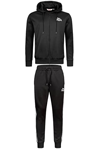 Lonsdale Trainingsanzug Herren XL Wetwood | Sportanzug Herren mit Kapuze Schmale Passform Trainingsanzug Mit Zip und Taschen Hausanzug Herren Warm von Lonsdale